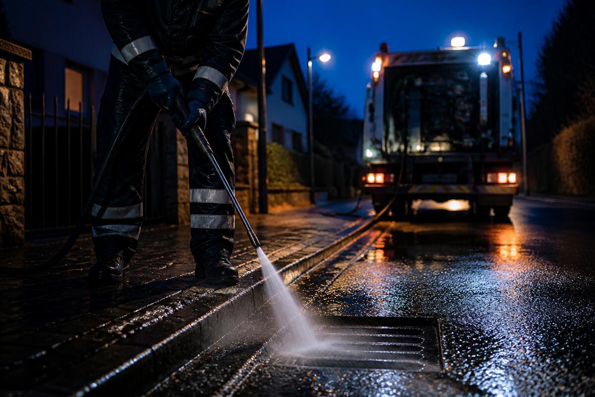 Technicien débouchage en intervention au Luxembourg