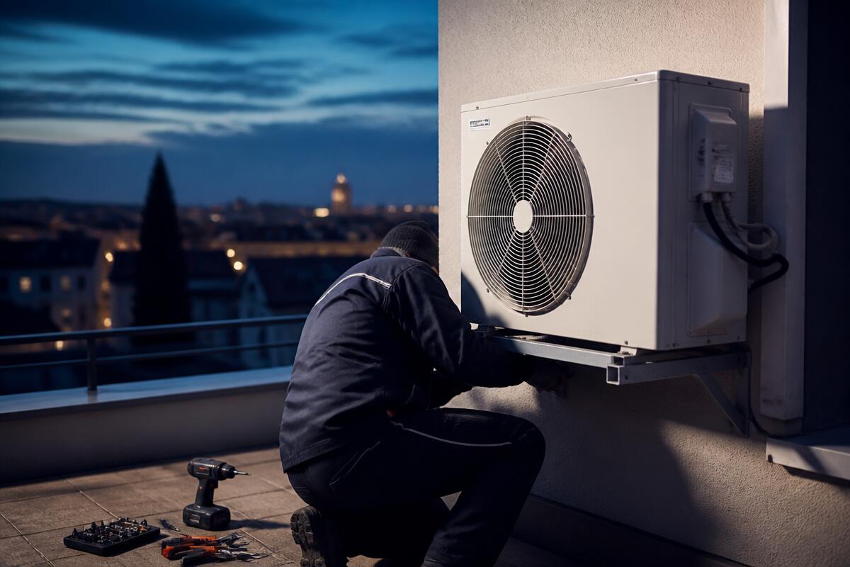 Technicien climatisation en intervention au Luxembourg
