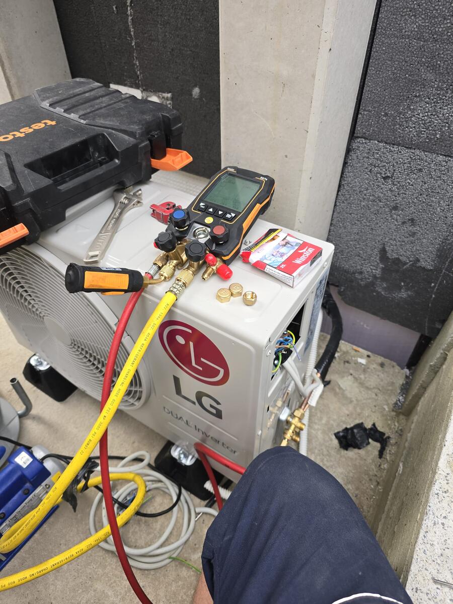 Diagnostic Testo mise en service climatisation LG Dual Inverter