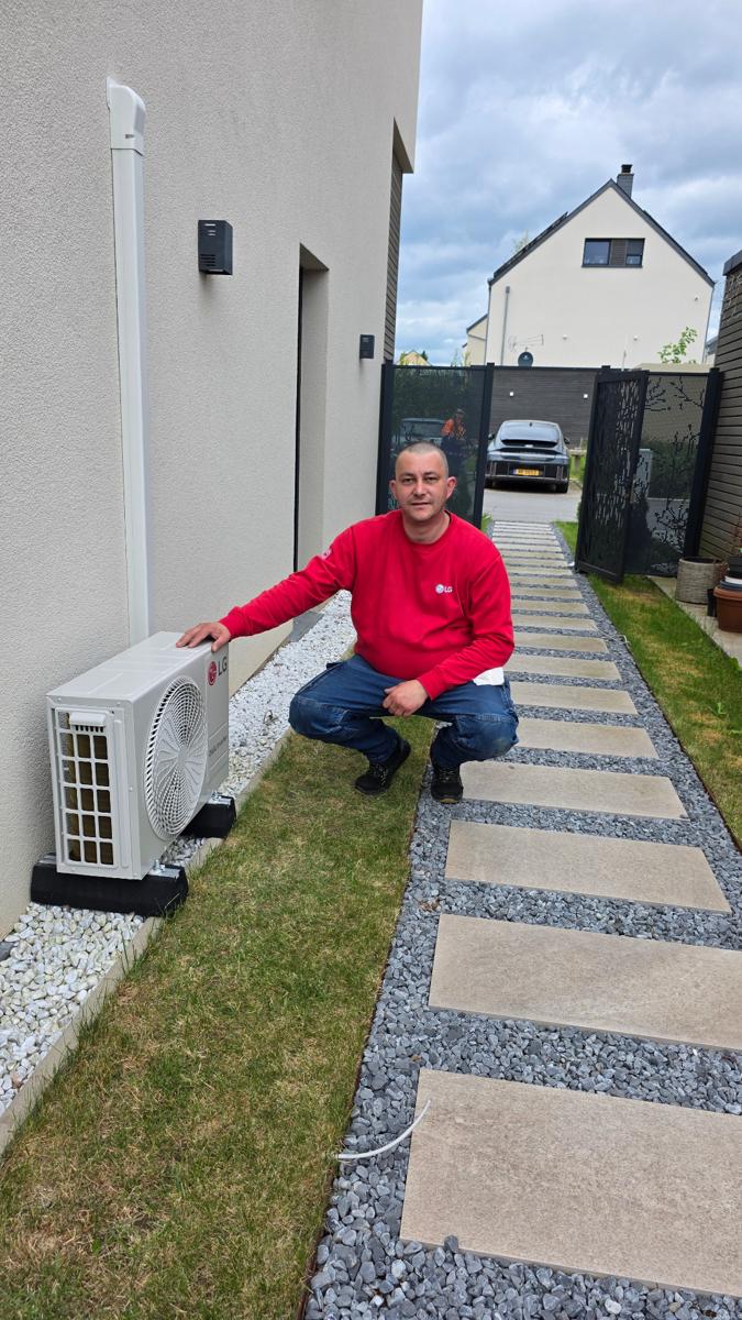 Dernier projet : installation climatisation LG Dual Inverter R32 maison individuelle région Remich