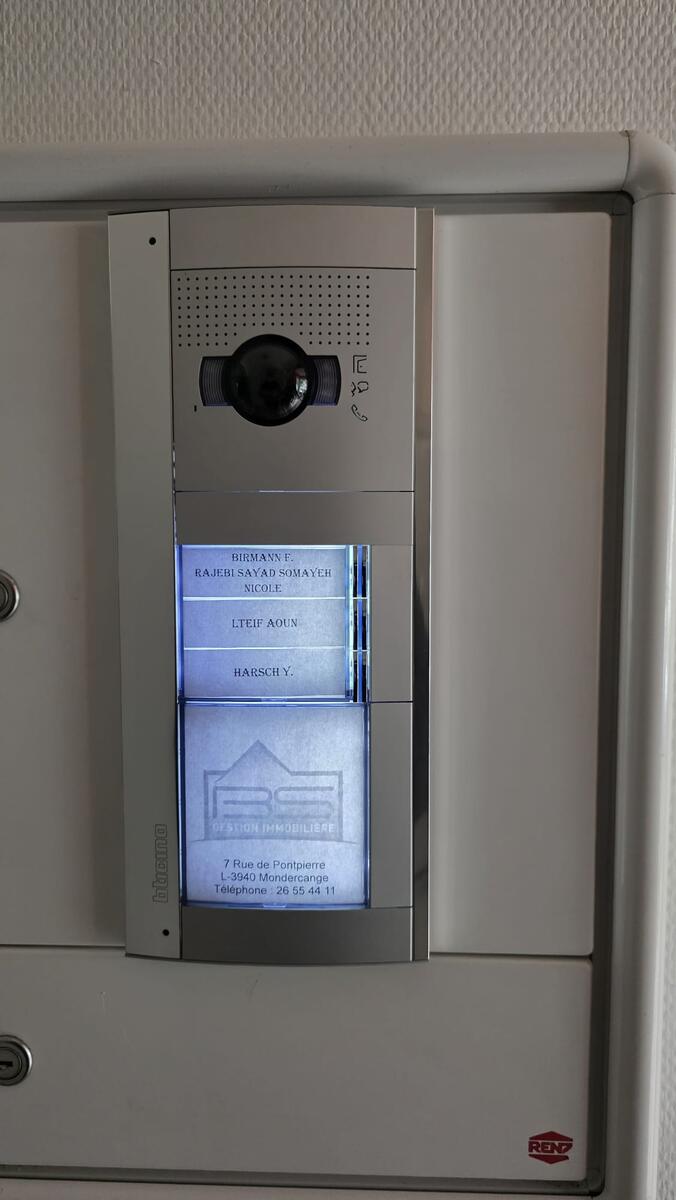 Interphone Bticino immeuble Differdange Luxembourg